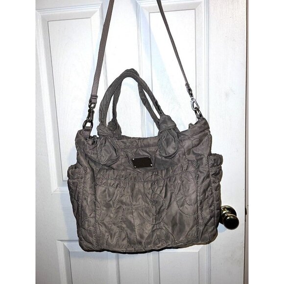 MARC BY MARC JACOBS Workwear Tote Quilted Gray Nylon Pretty Eliza Diaper Bag - Picture 16 of 16